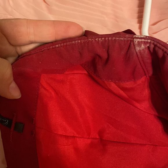 WINE STRAPLESS BRIDESMAID DRESS - Picture 12 of 15